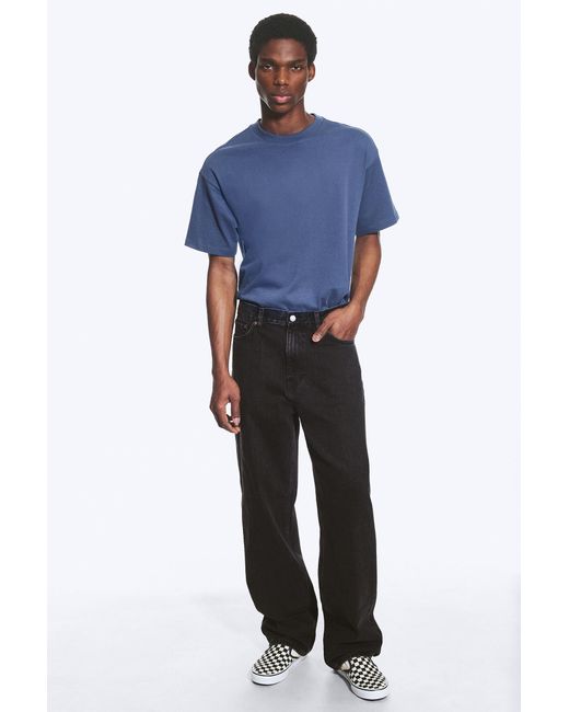 Weekday Blue Galaxy Mid Rise Loose Straight Jeans for men