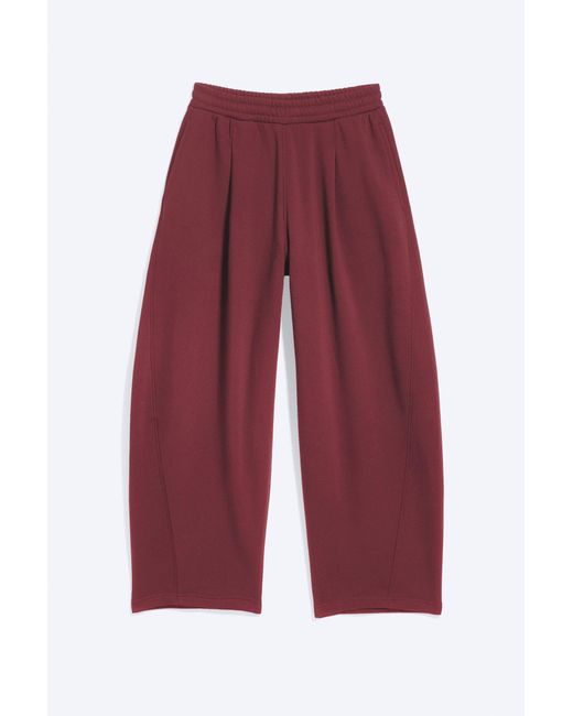 Weekday Red Loose Pleated Sweatpants for men