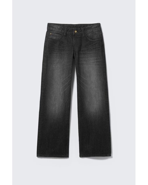 Cheap Monday Black Messy Low Rise Regular Straight Jeans