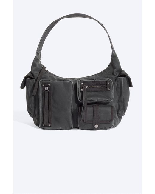 Weekday Gray Multi-Pocket Shoulder Bag