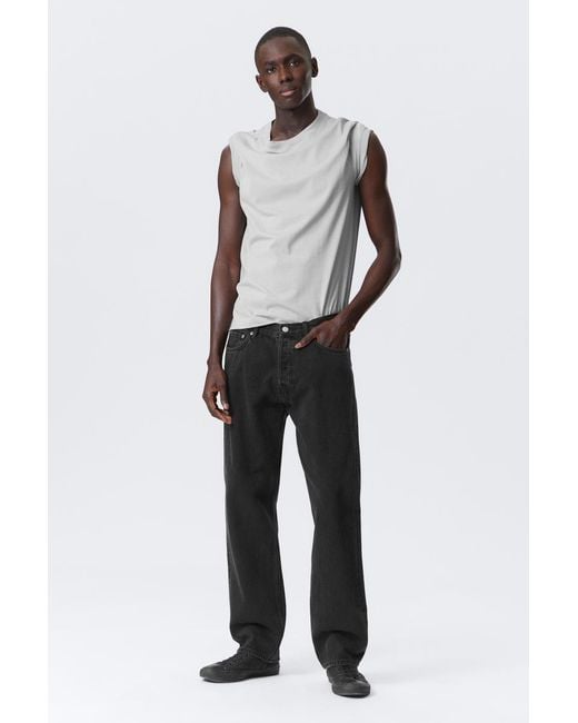 Weekday White Space Relaxed Straight Leg Jeans for men