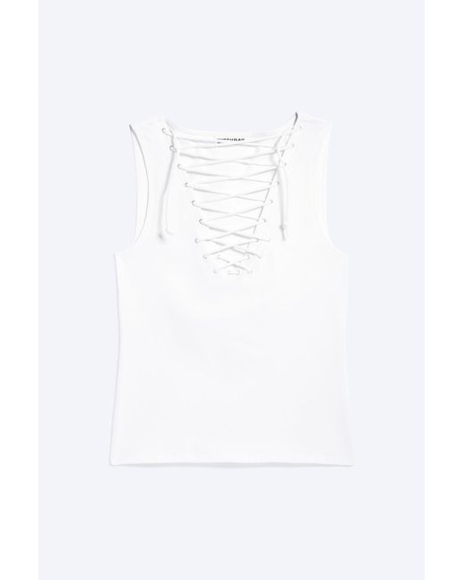 Weekday White V-Neck Strap Top