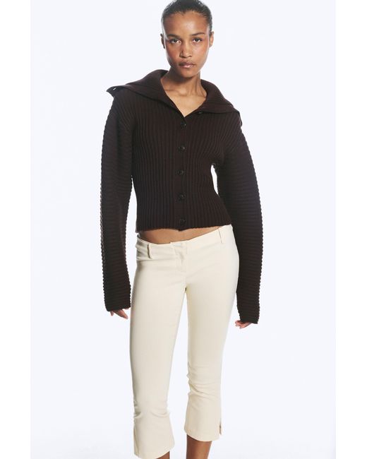 Monki Black Knitted Waisted Cardigan