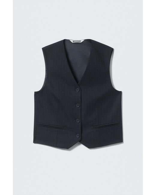 Weekday Black Suiting Waistcoat
