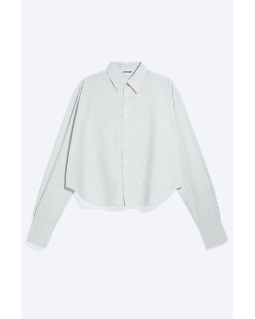 Weekday White Boxy Buttoned Shirt for men