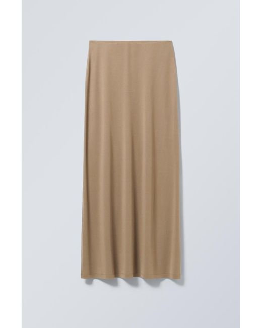 Weekday Natural Signe Drapy Maxi Skirt