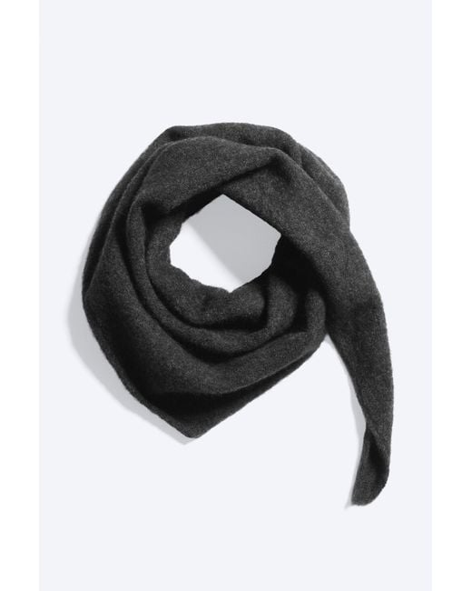 Weekday Blue Hairy Wool-Blend Triangle Scarf