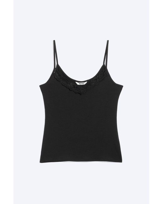 Monki Black Strappy Laced Camisole