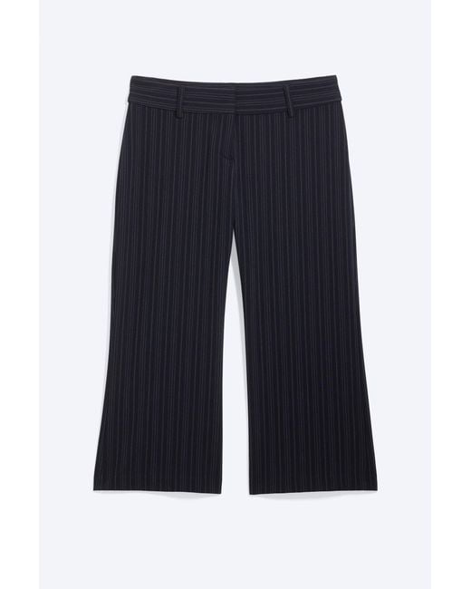 Weekday Blue Flared Capri Suiting Trousers