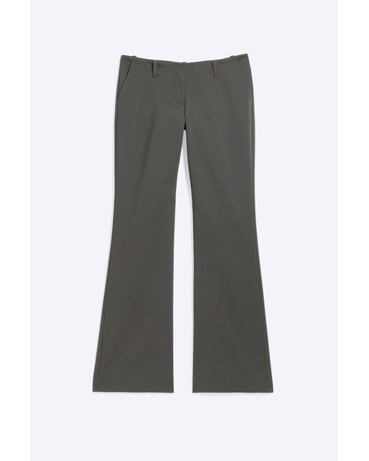 Weekday Gray Low Waist Bootcut Suiting Trousers