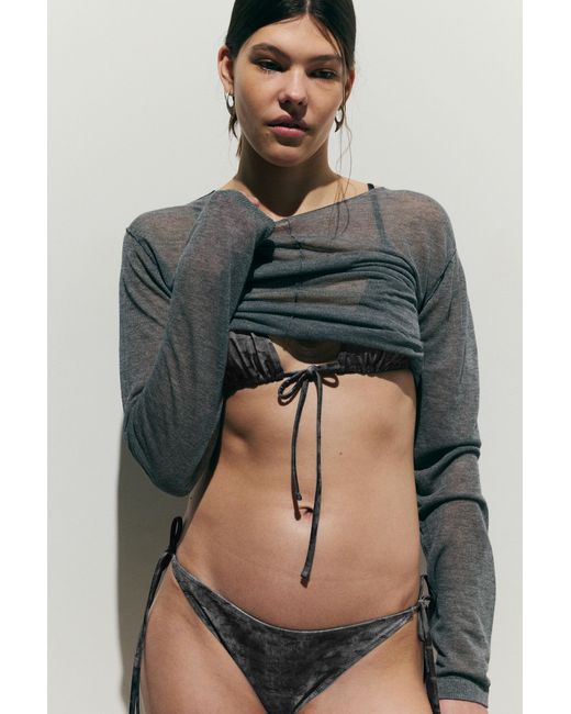 Weekday Brown Strappy Tie Bikini Bottoms