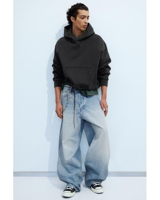 Weekday Blue Astro Mid Rise Loose Baggy Jeans for men
