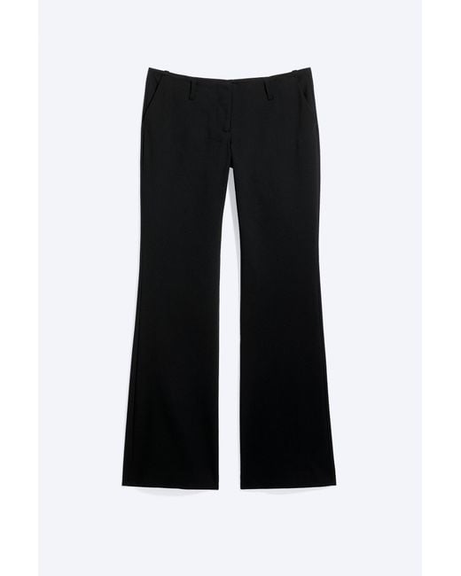 Weekday Black Low Waist Bootcut Suiting Trousers