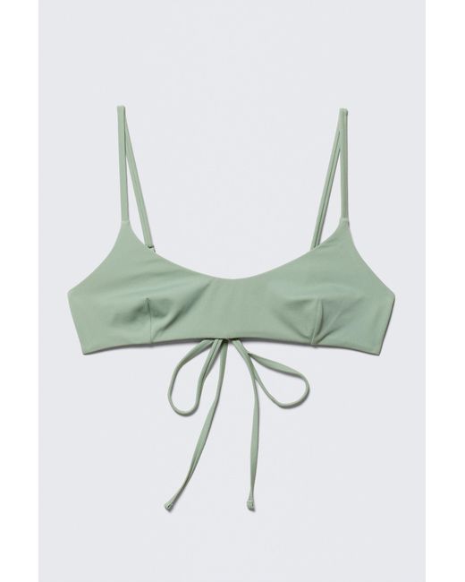 Weekday Green Strappy Bikini Top