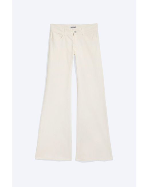 Weekday White Stretch Bootcut Trousers