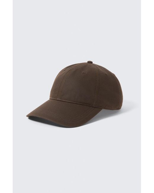 Weekday Brown Waxed Cotton Baseball Cap for men