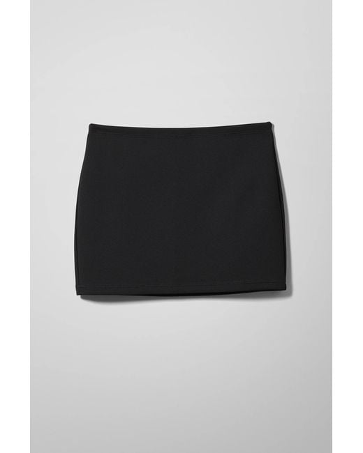 Weekday Black Esmeralda Mini Skirt