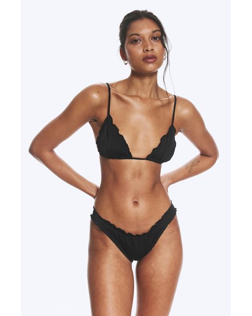 Weekday Black Frill Bikini Bottoms