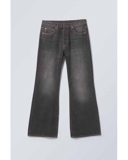 Weekday Black Time Loose Bootcut Leg Jeans for men