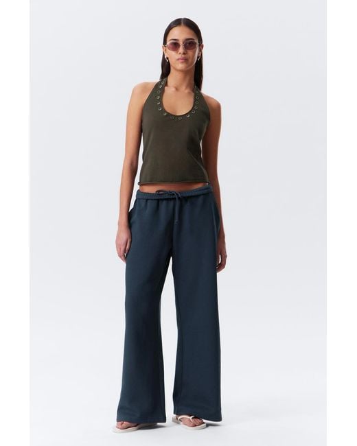 Weekday Blue Loose Long Heavyweight Sweatpants
