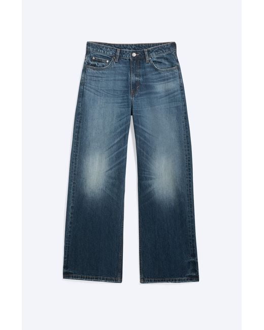 Weekday Blue Missy Low Rise Loose Straight Jeans