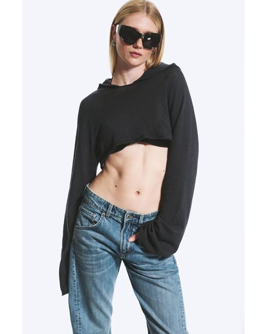 Weekday Black Cropped Hooded Bolero