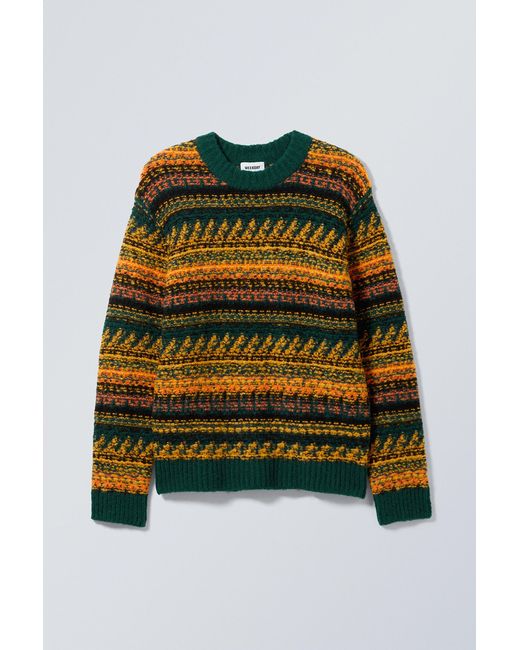 Weekday Multicolor Johan Fair Isle Sweater for men