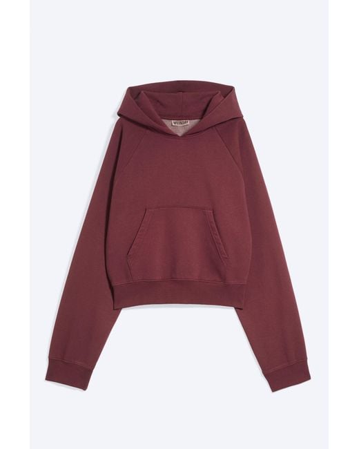 Weekday Red Regular Fit Raglan Hoodie