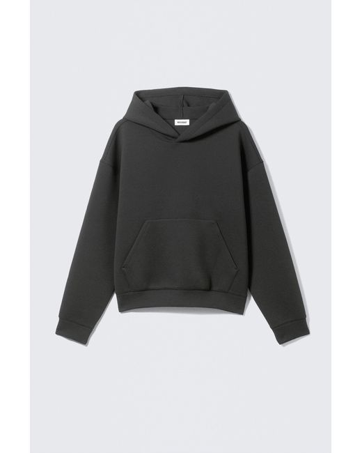 Weekday Black Simon Scuba Hoodie for men