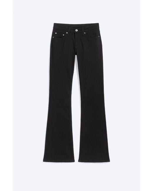 Weekday Black Luna Low Rise Skinny Bootcut Jeans