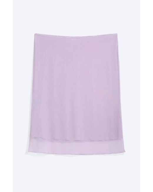Monki Blue Layered Mesh Midi Skirt