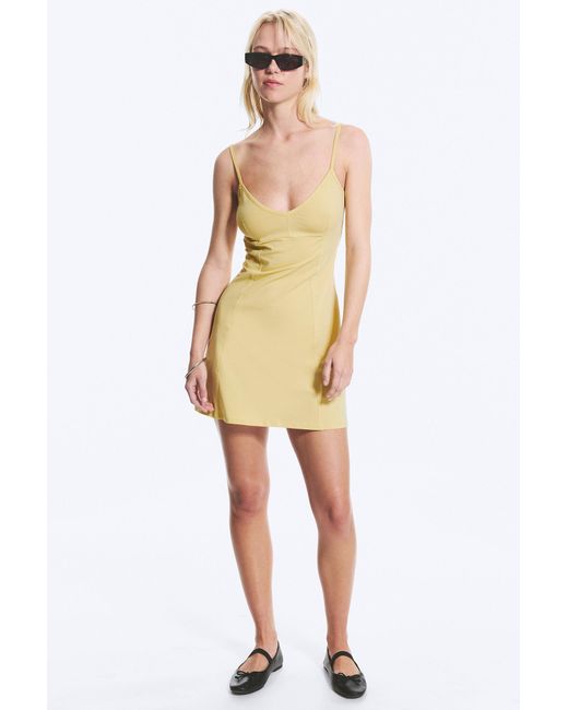 Monki Natural Mini Strap Dress