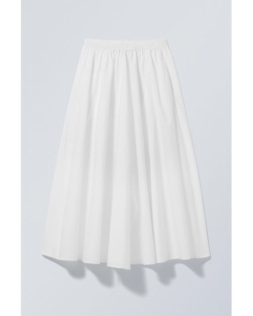 Weekday White Extend Long Skirt