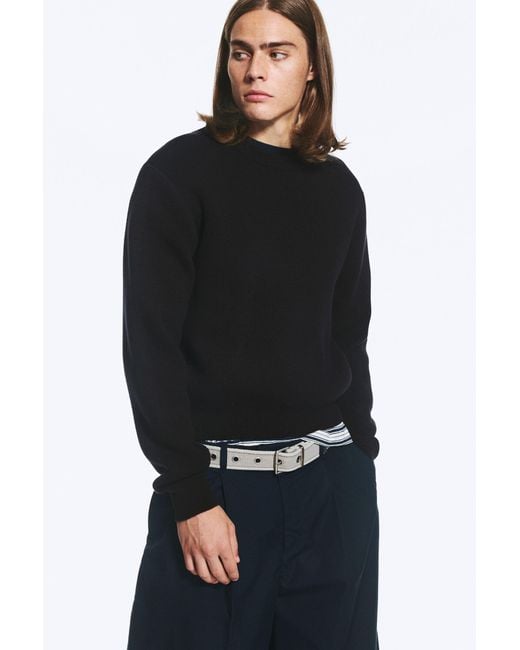 Weekday Black Cotton Jumper for men