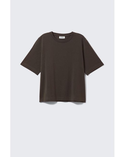 Weekday Brown Perfect Boxy T-Shirt