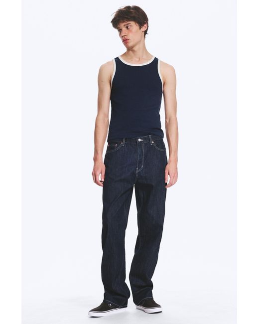 Weekday Blue Galaxy Mid Rise Loose Straight Jeans for men