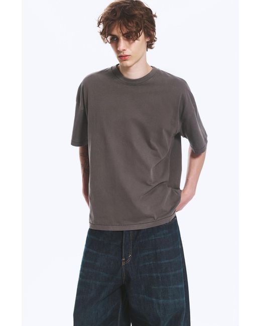 Weekday Blue Oversized Boxy T-Shirt for men