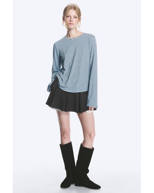 Monki Gray Long-Sleeved Viscose Top