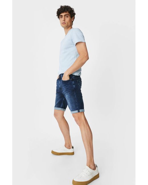 C\u0026A The Denim Regular Fit Jog Denim Short in het Blauw voor heren - Lyst