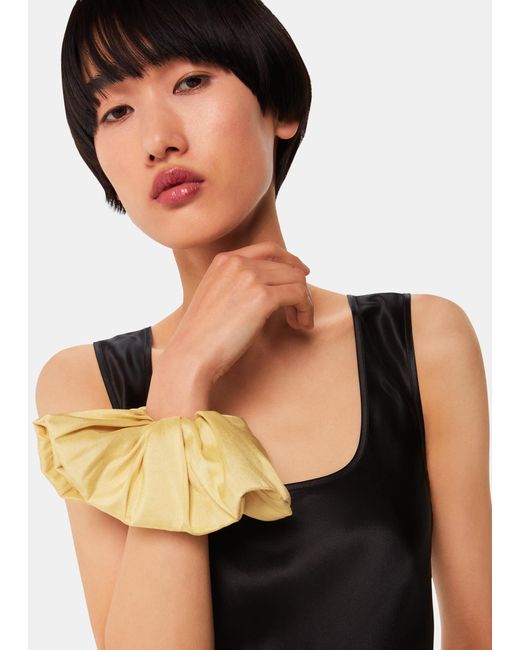 Hai Black Dupion Scrunchie