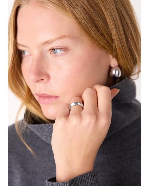 Whistles Blue Edge Detail Ring