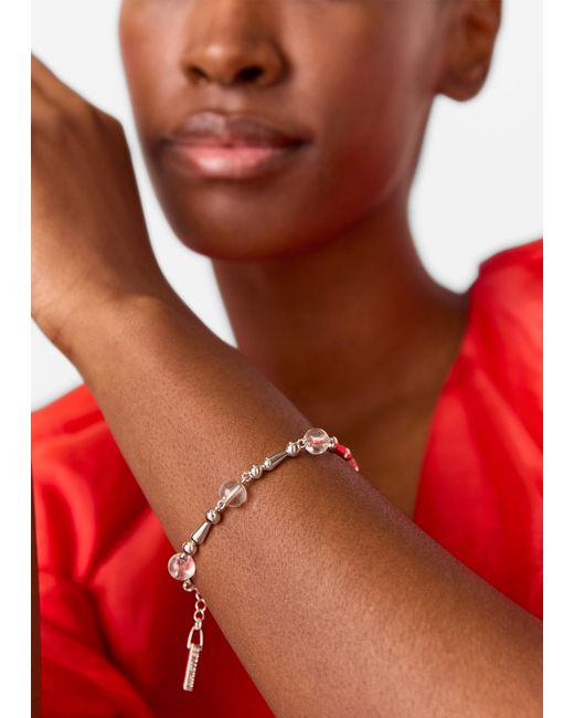 Whistles Red Mixed Bead Bracelet