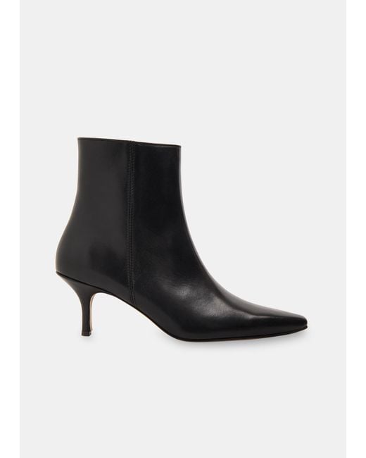 Whistles Black Pointed Kitten Heel Boot