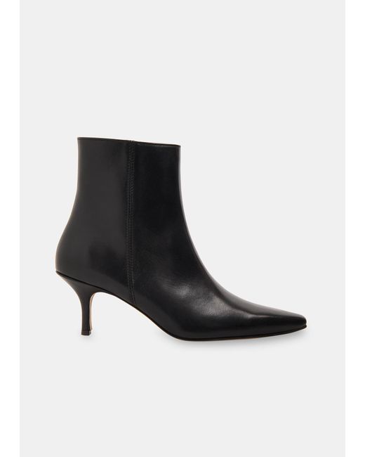 Whistles Black Pointed Kitten Heel Boot