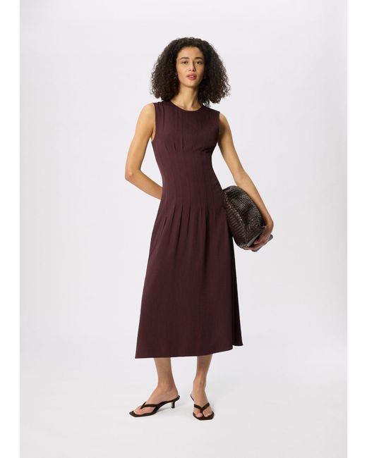 Whistles Seamed Detail Textured Dress