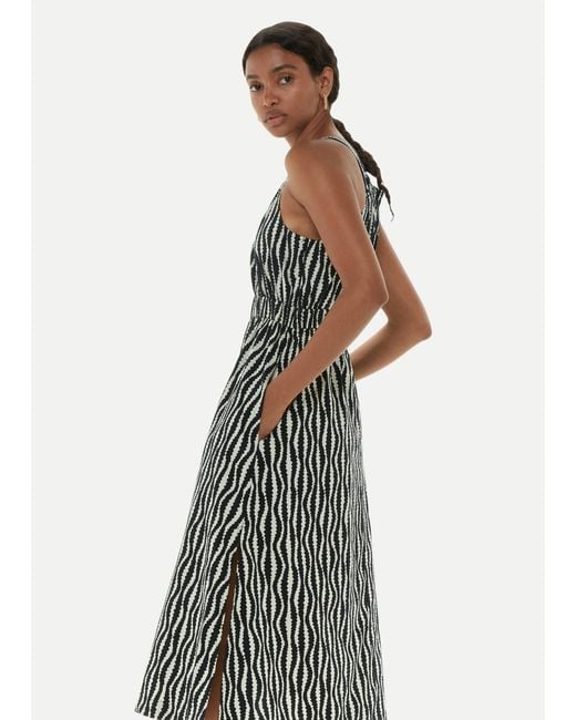 Whistles White Optical Rope Cut Out Dress
