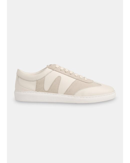 Whistles White Suede Leather Mix Trainer