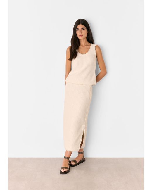 Whistles White Ottie Contrast Stitch Sandal