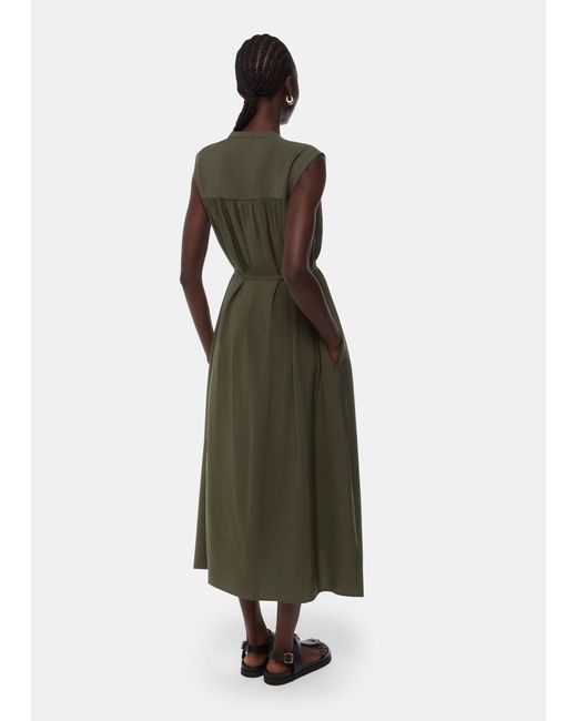 Whistles Green Ilana Midi Dress