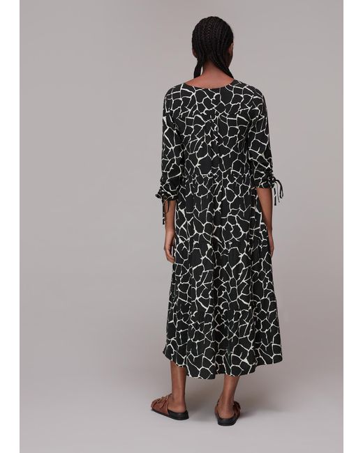 Whistles Multicolor Layla Giraffe Trapeze Dress